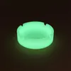 Przenośny Luminous Ashtray Wysokie Temperatura Odporność na ciepło Silikonowa Ashtray Creative Home Office Car Round Ash Tray