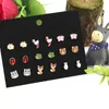 Kimter Animais fofos Brincos hipoalergênicos Brincos de moda Owl Ladybug Piercing Brincho