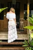 Handmade Crochet saia balanço maxi, Verão saia de crochê branco maxi, saia maxi boêmio de algodão Praia Roupas Femininas