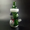 Newest Colorful Glass Hookah Shisha Smoking Pipe Santa Claus Christmas Snowman Pattern Innovative Design High Quality Easy Carry DHL