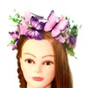 farfalle e fiori rosa e viola corona accessori per capelli da sposa accessori da sposa copricapo da sposa per donna o donna