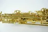 Instrument à vent JUPITER JPS747 B Saxophone Soprano plat à tuyau droit en laiton laqué or avec embout et étui accessoires 7801644