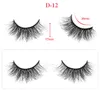 3D nerts valse wimpers oog make-up extensie 100% echte nertsen natuurlijke dikke valse valse wimpers oog wimpers make-up 3 paren / doos dropshipping