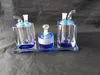 Free shipping wholesalers new Double pot colored glass hookah / glass bong, with a kerosene lamp, the color random delivery