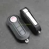 PINECONE for FIAT 500 PANDA PUNTO BRAVO Car Key Case 3 Buttons Uncut Brass Blade Remote Key Pure Black ABS Shell 1PC5182228