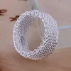 Neue Schmuck breite große Mesh-Stil Herz Ringe 925 Sterling Silber R023 offene Größe einstellbar schöne Mädchen Männer Frauen Geschenk Großhandelspreis