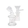 5.67 Inch Thick Pyrex Recycler Heady Breaker Bong Pipes 14mm Female Mini Glass Oil Rigs Bongs Water Pipes Smoking Accessories free shipping