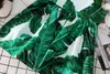 Neonate Stampa foglie verdi Abito da spiaggia per bambini Reggicalze floreale con foglie di banana Abito da principessa 2018 Estate Boutique Abbigliamento per bambini