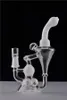 유리 봉 Recycler Oil Rigs Hookahs 두꺼운 유리 물 파이프 구부러진 유형 빗 퍼크 흡연 액세서리 14mm 조인트 보울