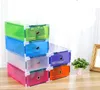 Multifunction Plastic Shoe Box Colorful Rectangle Storage Drawers Household DIY Organizer Storage Shoes Boxes Case SN308