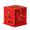 Chińskie czerwone drewniane ślubne cukierki pudełko