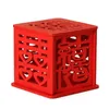 Chinese red wooden wedding candy box