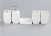 Accesorios de baño de cerámica de colores rosa blanco y negro elegantes juegos de baño de 5 piezas 1 botella de jabón 1 jabonera 1 cepillo de dientes hol7390536