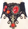 Gratis Ny Halloween Party Goth Punk Retro Black Spider Lace Lady's Bracelet Band Ring Integration Fashion Classic Utsökt Elegans