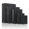 10 Sizes Black Color Paper Bag Paper Gift Bag with Handle Shopping Bag in Stock