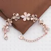 Elegante vrouwen kristal armband polijsten charme bloemen en planten hanger armbanden voor meisje mooi gift gratis schip