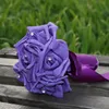 Cheap Foam Rose Bridal Wedding Bouquet Wedding Decoration Crystals Artificial Flower Bridesmaid Bridal Hand Holding Brooch Flowers CPA1578