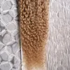 Extensions de cheveux Remy crépus et bouclés, 100% humains, avec Micro perles, extensions de cheveux faites à la Machine, 100G