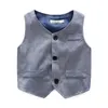 Bébé Garçon Vêtements Printemps Automne Enfants Vêtements Ensembles Coton Gentleman Costume Chemise + Gilet + Pantalon 3PCS Boutique Garçons Tenues Toddler Garçons Vêtements