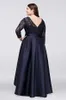 Plus Size Black Formal Prom Dresses Long Sleeves Sheer Jewel Neck Lace High Low Evening Gowns Cheap Short Party Dress
