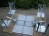 Picnic Table Garden Sets för 4 personer Utomhus Camping Folding Chair Aluminium Alloy Couplet Bord Mobile Advertisch Desk