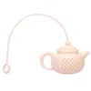 Hot Creative Silicone Teapot Shape Tea Filter Safely Cleaning Infuser Reusable Tea/Coffee Strainer Tea Leaks Kitchen Accessories