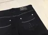 A * G Jeans Männer Neue Stil Mode Nähen Einfache britische Komfortable Gestickte Hose Schwarz