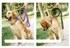 7 kleuren dubbele huisdier hauling leiband halsbanden Duurzaam nylon weefsel tractie touw met legering gesp zachte handvat hond stevige riemen 130cm