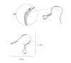 Sıcak Sterling 925 Gümüş Küpe Bulguları Fishwire Hooks Kulak Tel Kanca Fransız HOOKS Takı DIY 15mm balık Kanca Mark 925