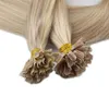 Evermagic Hoge kwaliteit Remy Hair Extensions Menselijk Haar U Tip Keratine 18 613 # Kleur Nail Tip Extensions321J