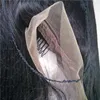Peruca dianteira de renda reta de seda com cabelos de bebê peruca de cabelo humano virgem brasileiro para mulheres cor natural-peruca de cabelo longo de qualidade premium