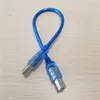 USB 2.0 kabel typ en hane till b hane (am till bm) adapterkonverterare kort datakabelkabel för skrivare blå 30 cm