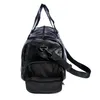 New Fashion PU Leather Gym Macho Macho Top Female Sport Shoe Bag para Mulheres Fitness Over the ombro Bolsas de viagem de ioga Bolsas de viagem preto R272H