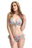 Novo Triângulo Swimwear Flor brasileira Bikini push up Pad Sutiã Bandagem Monokini Sexy Mulheres Maiô de Banho 1 Conjunto Venda Quente Tong Piercing Y66-