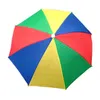 Chapéu guarda-chuva arco-íris dobrável de 3 cores para crianças adultas chapéu de bandana ajustável chapéu guarda-chuva caminhadas pesca guarda-sol ao ar livre