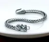 Men Shitai silver chain bracelet Korean male models 925 sterling coarse Vintage Thai Dragon jewelry182o