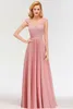 Chiffon Long Bridesmaid Dresses Lace Top Ruched Floor Length Wedding Guest Maid Of Honor Party Prom Dresses Custom Made Evening Gowns DH4245