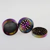 Dhl Metal Herb Grinder 4 parties bon marché Tobacco Grinder 50 mm Couleur arc-en-ciel Metal Zinc Alloy Grinder1537994