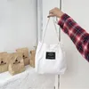 2018 Ladies Duty Canvas Tote Bag in cotone fatto a mano Shopping School Travel Women Pieghevole tracolla lunga Borse per la spesa da donna