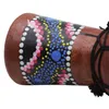 Tambor africano de 4 polegadas percussão brinquedo infantil clássico pintado de madeira estilo africano tambor de mão para brinquedos infantis-música