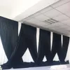 Cortinas pretas apenas cenário de casamento para cortina de 3m x 6m decoração de festa de casamento