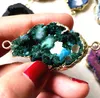 Kleurrijke Crystal Quartz Geode Connector Druzy Beads Slice Agate Druzy Edelsteen Connector Kralen voor Sieraden Maken8787572