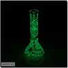 Hookahs Luminous Beaker Bong Glass 3 typy Bongs z downstem olejną platformę Dab Water Rure Tall 10 '' Mały prezent