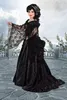 Dark Roses Bustle ball Gown prom dresses Couture Dark Fantasy medieval renaissance victorian fusion gothic evening masquerade cors4893013