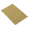 9x14 cm 50st LOT KRAFT PAPER RESEALABLE CLEAR Fönster Food Ventil Pack Väskor för torkade nötter med fönster REUSABLE CRAFT LAGRING Packningspåsar