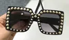 Luxury 0197 Sunglasses For Women Large Frame Elegant Special Designer with Rivets Frame Built-In Circular Lens Top Quality Come With Case