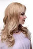 Elegancka peruka blond truskawka - platynowa falista grzywka 55cm 3001-27t613