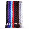 Intrecciare i capelli un pezzo 82 pollici treccia sintetica in fibra Kanekalon 165 g / pezzo di colore puro Jumbo Braid Hair Extensions