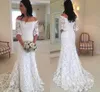 Mermaid New Designer Dresses Off Shoulder Lace Applique Wedding Dress Bridal Gowns Vestidos De Noiva Robe De Marie Sirne