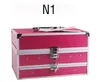 Whole Miss Rose professionele make-up set box in aluminium drie lagen glitter oogschaduw lipgloss blush voor make-up Train Cases2826898